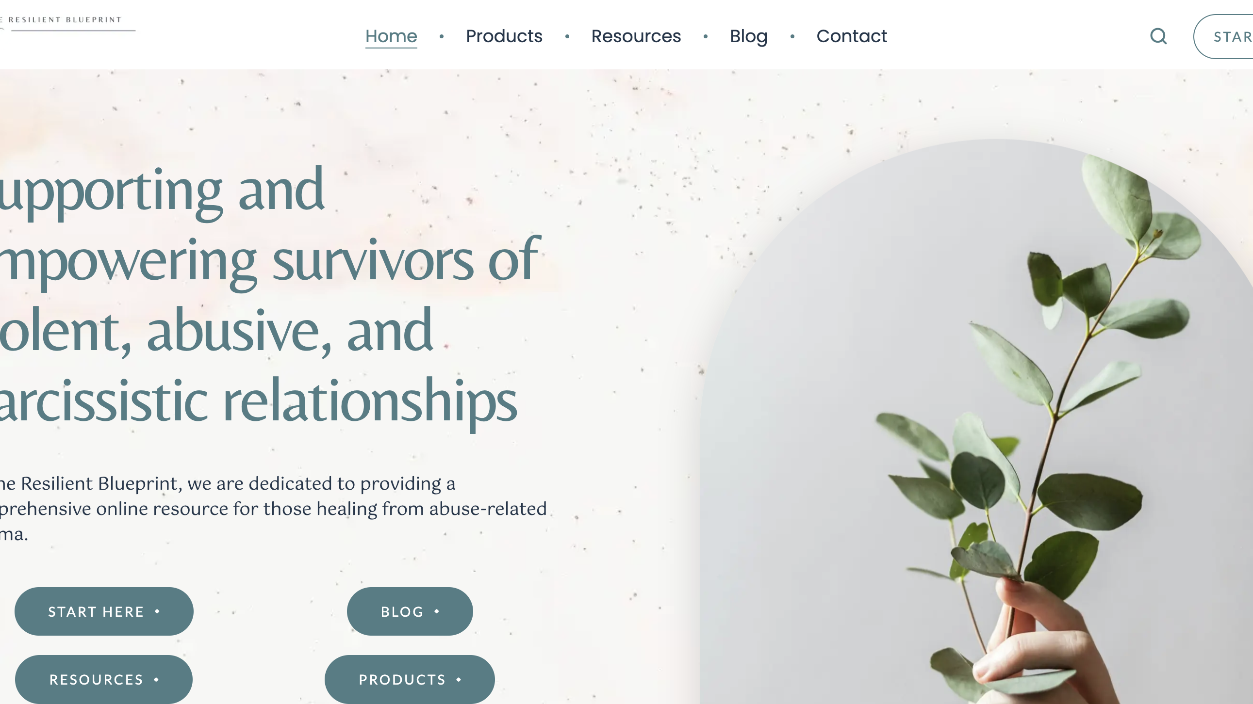 The Resilient Blueprint homepage