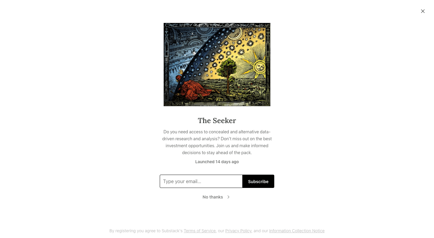 The Seeker homepage