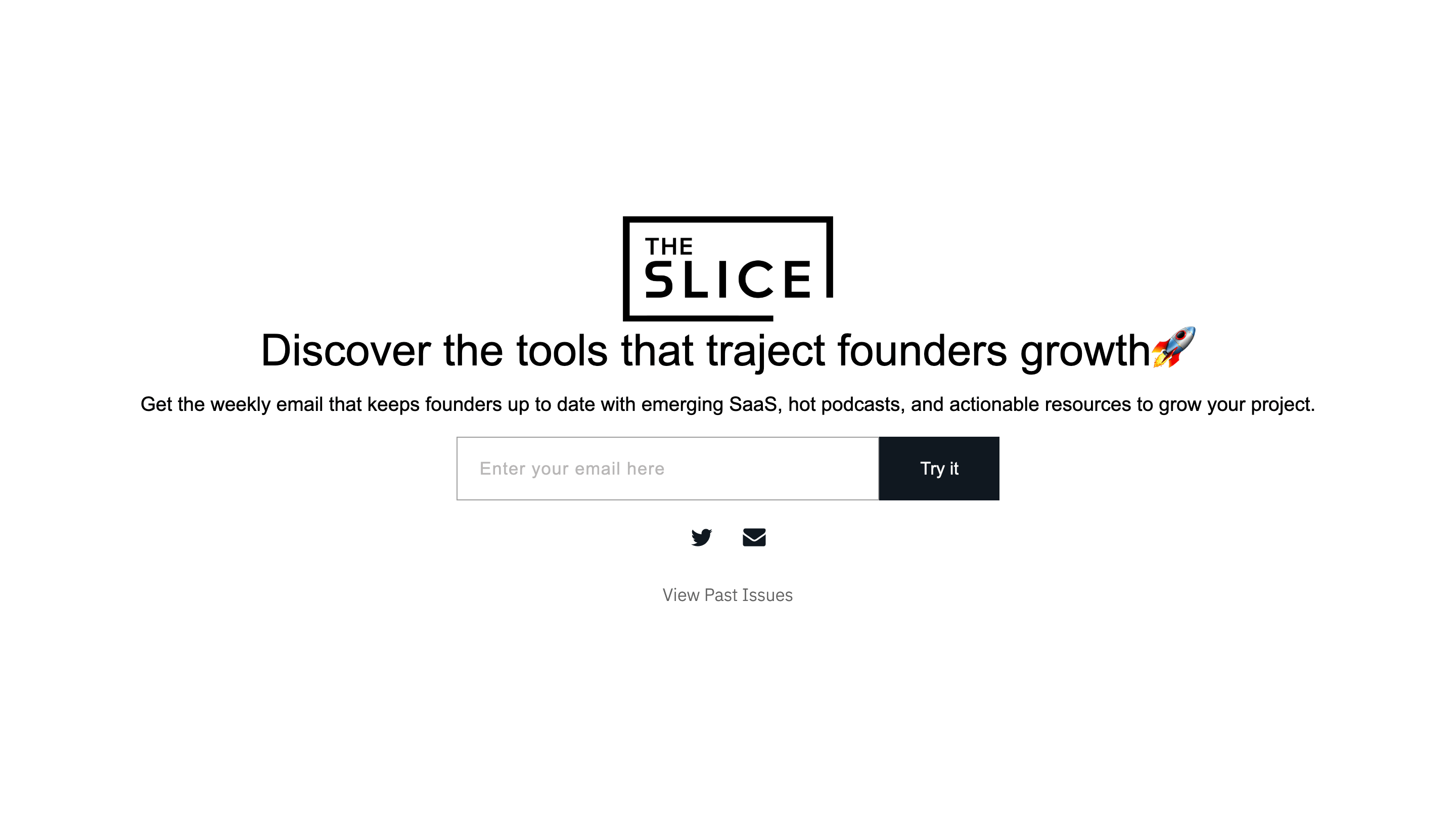 The Slice homepage