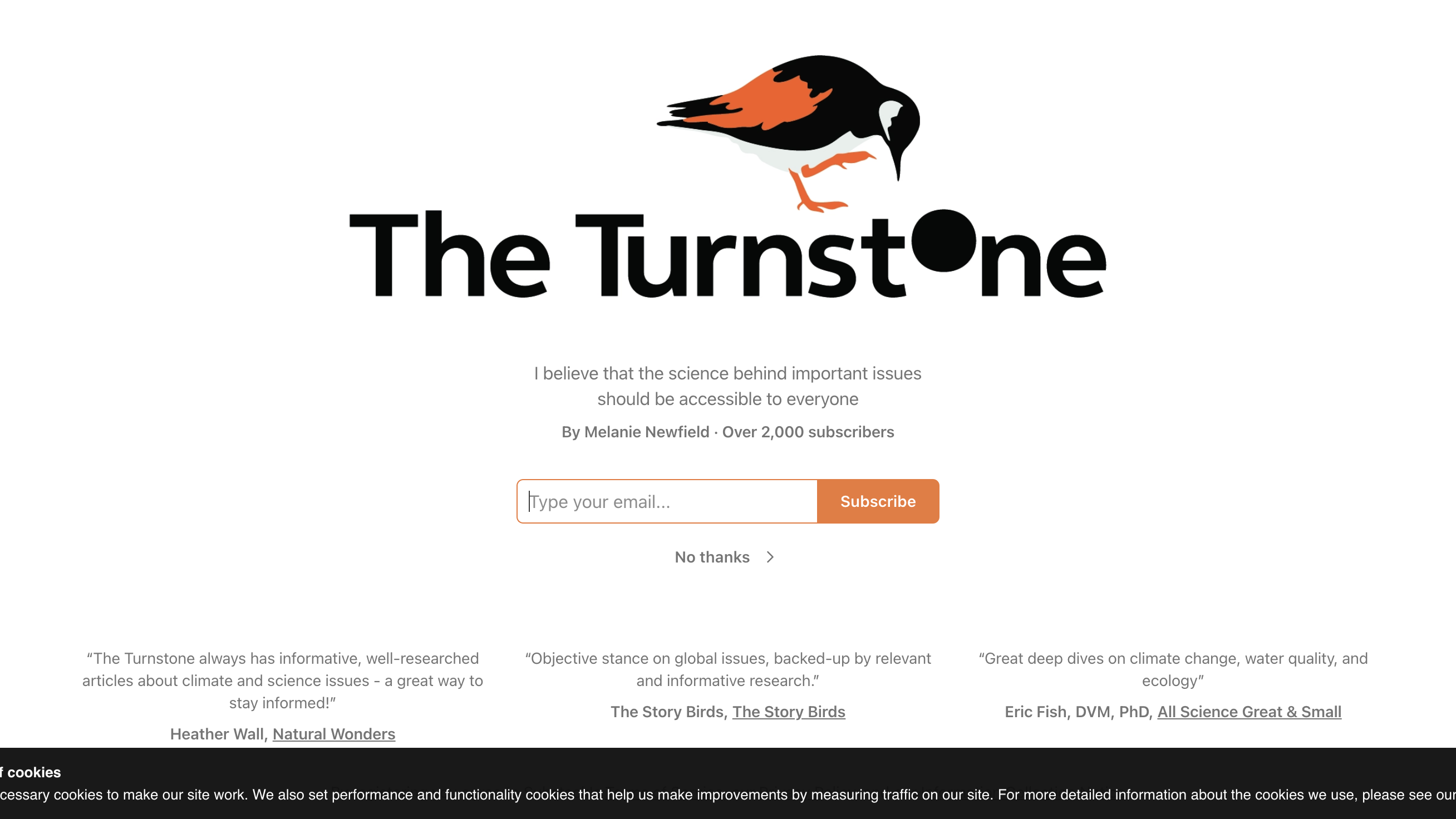 The Turnstone homepage