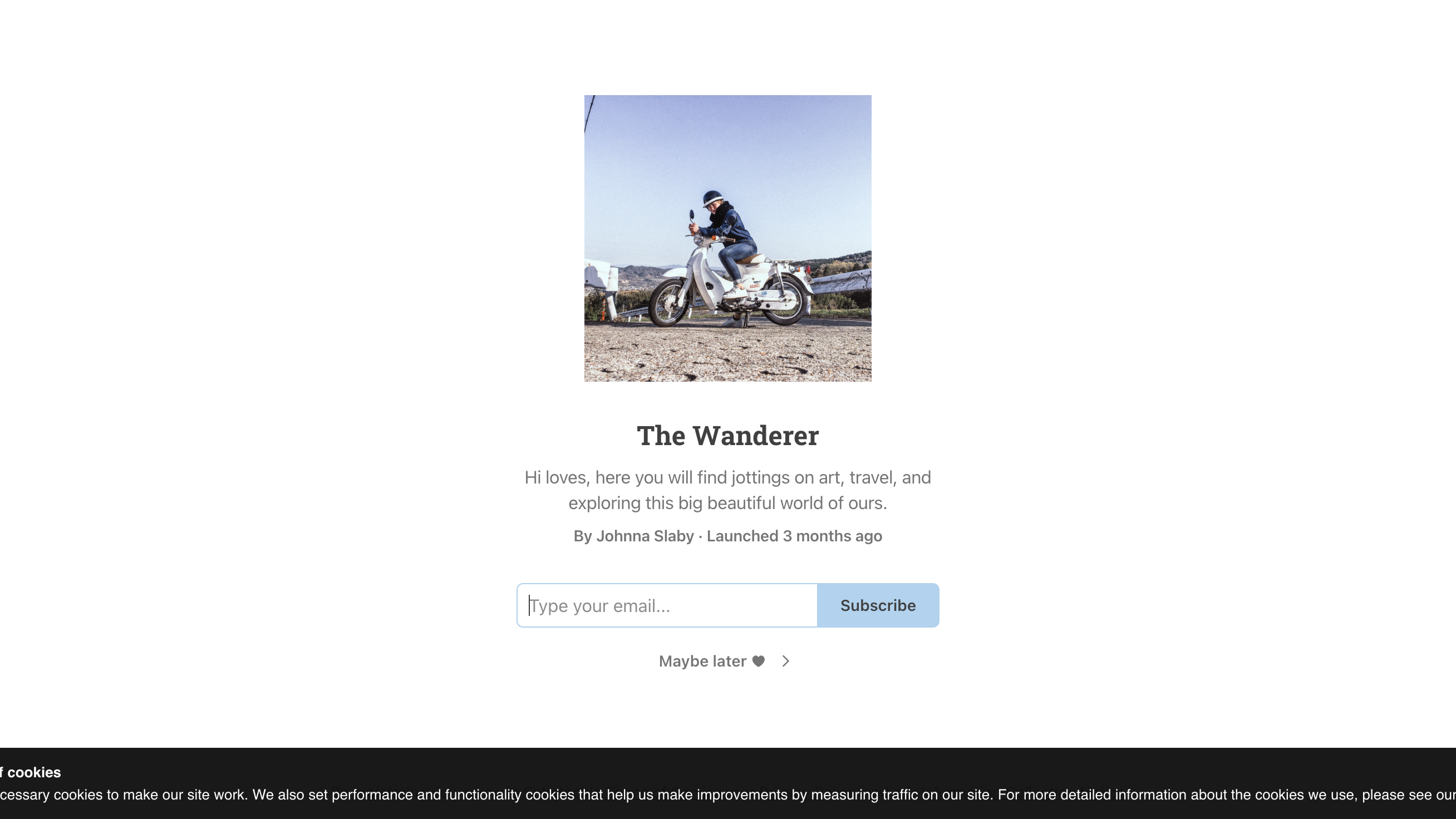 The Wanderer homepage