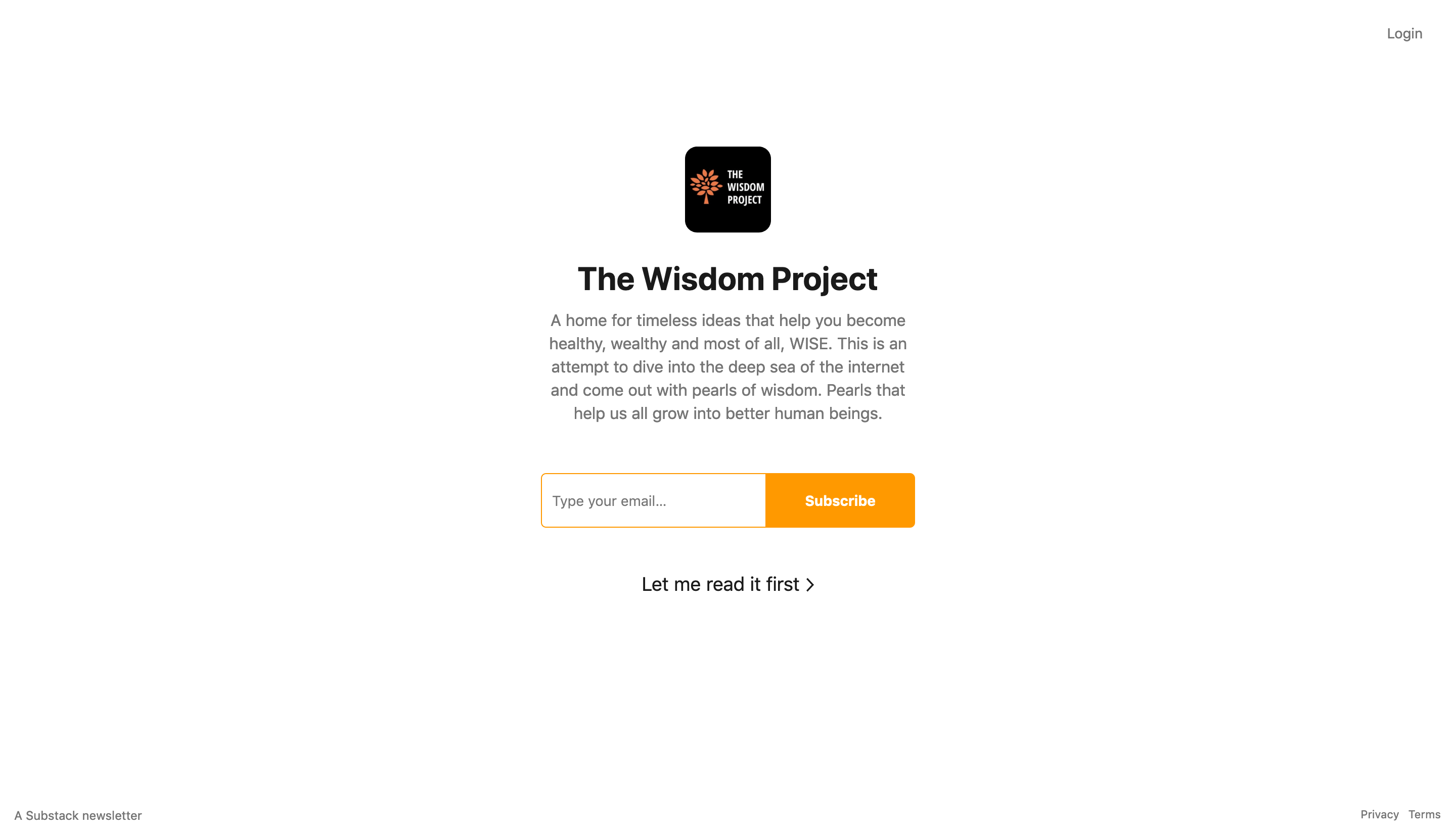 The Wisdom Project homepage