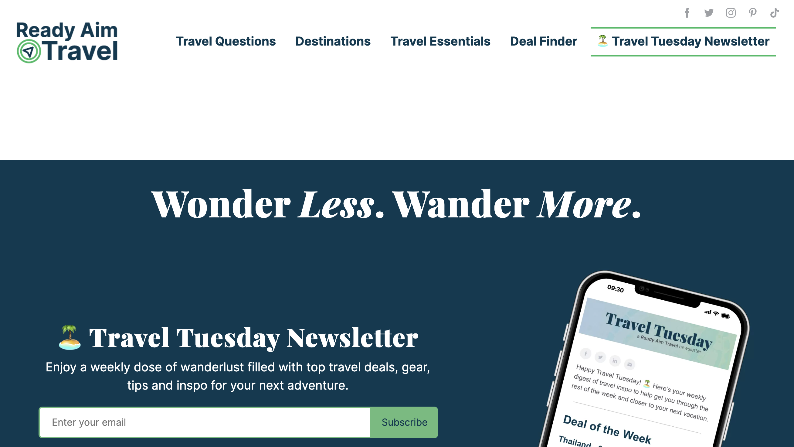 Travel Tuesday homepage