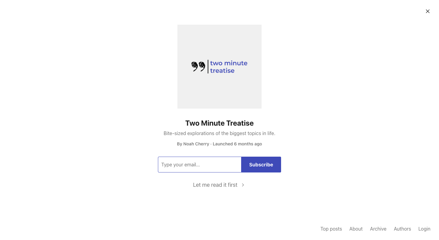 Two Minute Treatise homepage