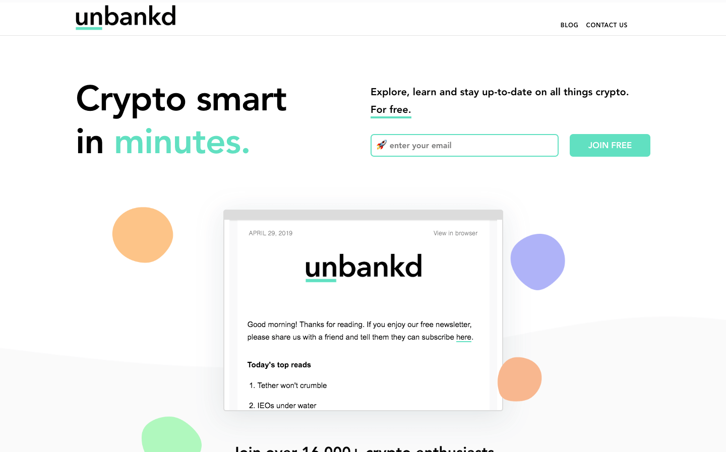 unbankd homepage