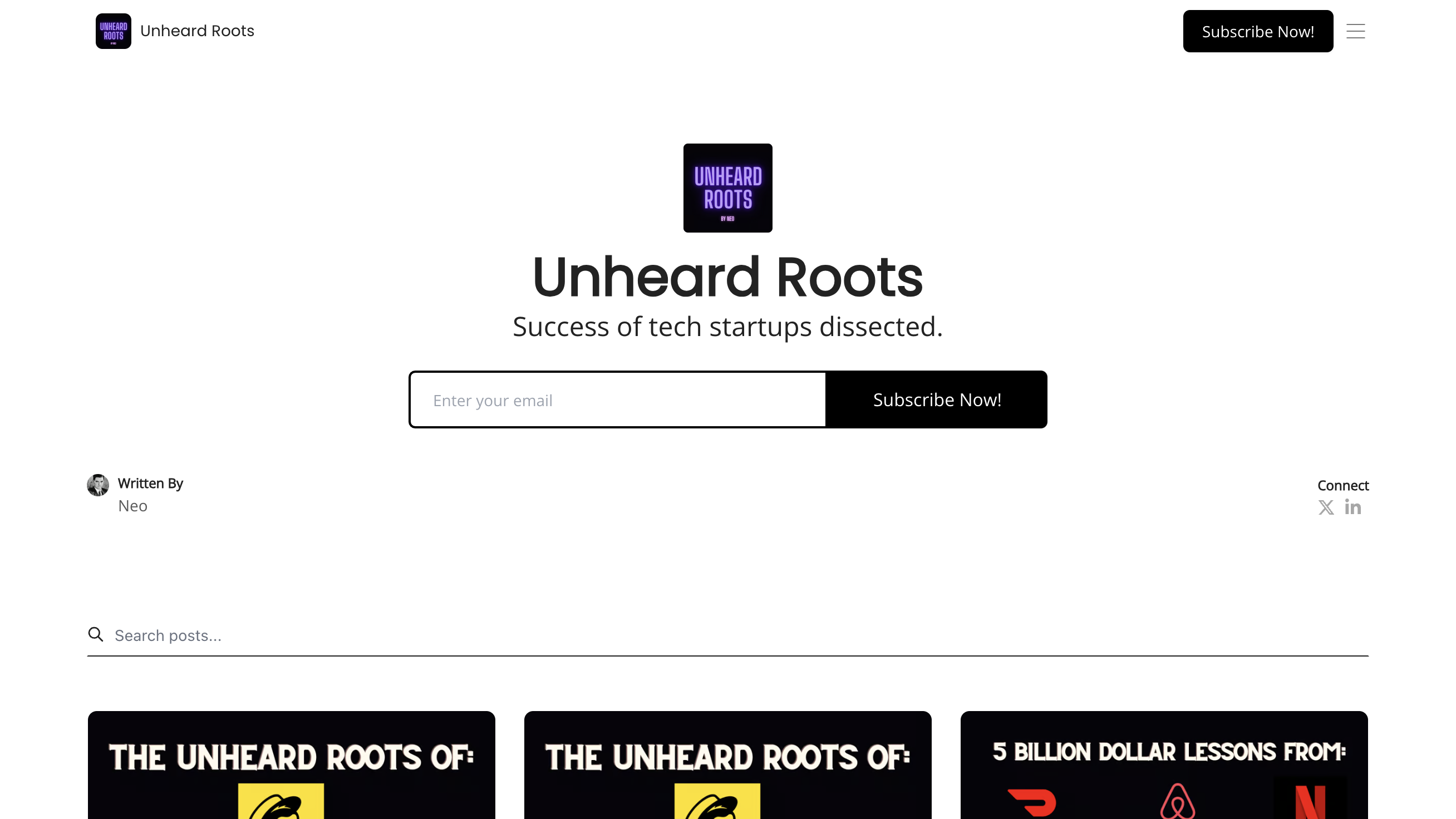 Unheard Roots homepage