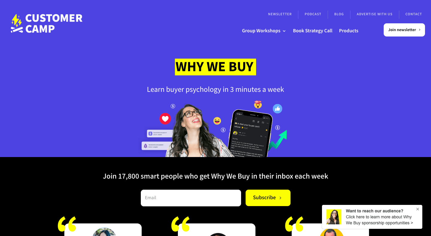 Why We Buy homepage
